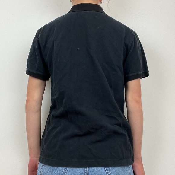 Black Polo - 90s Punk - Women’s M - Picture 5 of 6